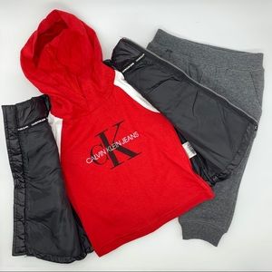 Calvin Klein Jeans Baby 3-Piece Outfit Set Joggers Puffers Vest 6–9 Months New